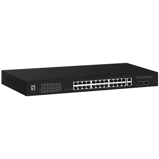 GEP-2841 switch Gestionado L2 Gigabit Ethernet (10/100/1000) Energía sobre Ethernet (PoE) 1U Negro