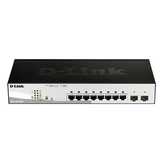 DGS-1210-08P Gestionado L2 Gigabit Ethernet (10/100/1000) Energía sobre Ethernet (PoE) Negro
