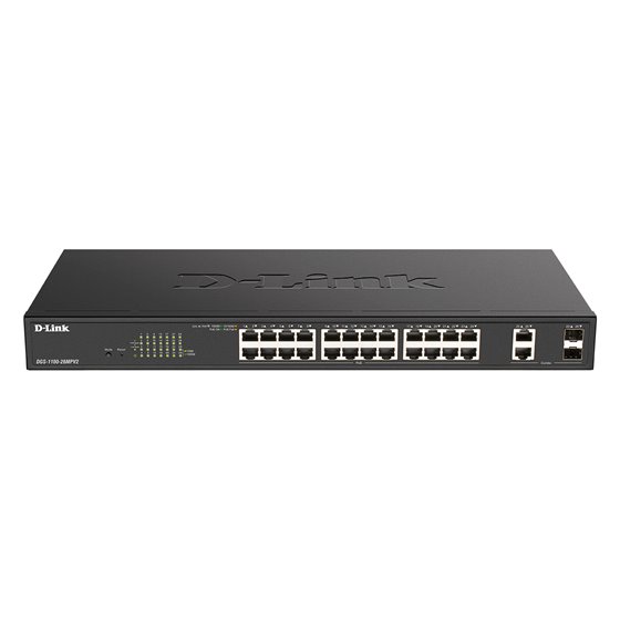 DGS-1100-26MPV2/E switch Gestionado L2 Gigabit Ethernet (10/100/1000) Energía sobre Ethernet (PoE) Negro