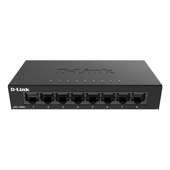 DGS-108GL No administrado Gigabit Ethernet (10/100/1000) Negro