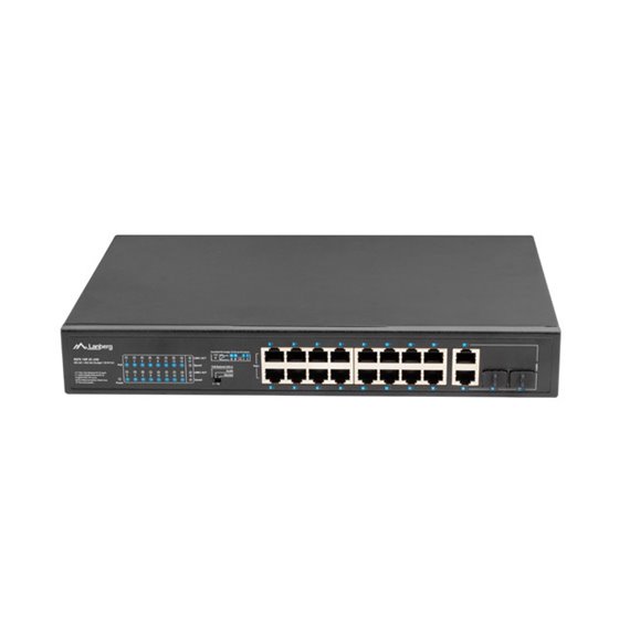 RSFE-16P-2C-250 switch No administrado Gigabit Ethernet (10/100/1000) Energía sobre Ethernet (PoE) 1U Negro