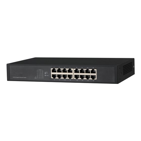 PFS3016-16GT switch No administrado L2 Gigabit Ethernet (10/100/1000) Negro