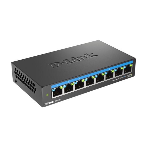 DMS-108 No administrado L2 2.5G Ethernet (100/1000/2500) Negro