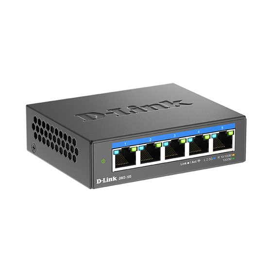 DMS-105 No administrado L2 2.5G Ethernet (100/1000/2500) Negro