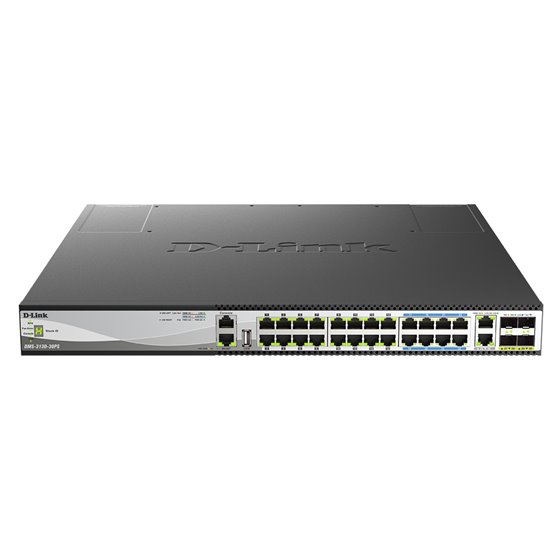 DMS-3130-30PS Gestionado L3 10G Ethernet (100/1000/10000) Energía sobre Ethernet (PoE) Negro