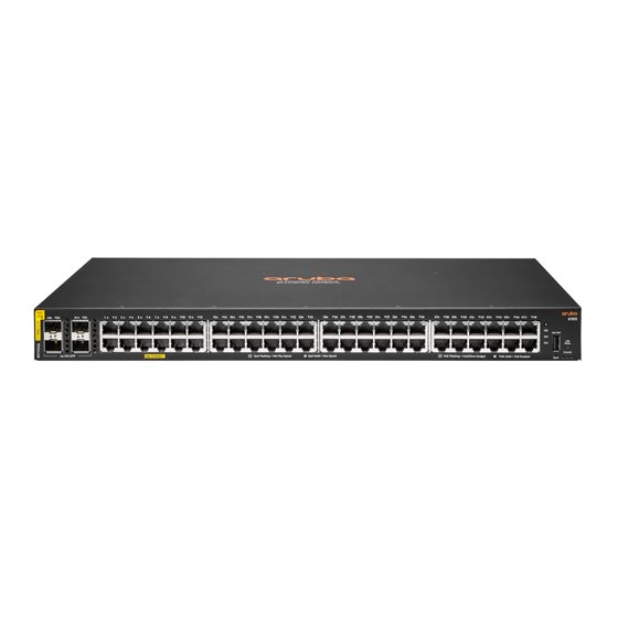 Aruba Networking CX 6100 48G Class4 PoE 4SFP+ 740W Gestionado L3 Gigabit Ethernet (10/100/1000) Energía sobre Ethernet (PoE) 1U