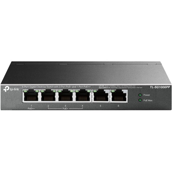 TL-SG1006PP switch No administrado Gigabit Ethernet (10/100/1000) Energía sobre Ethernet (PoE) Gris