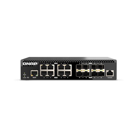QSW-M3216R-8S8T switch Gestionado L2/L3 10G Ethernet (100/1000/10000) 1U Negro