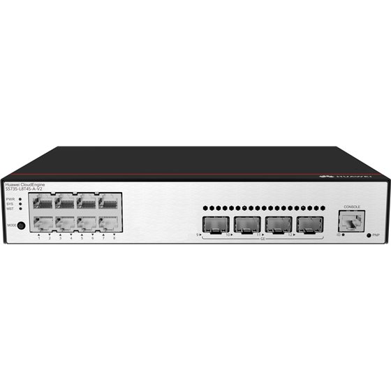 CloudEngine S5735-L8T4S-A-V2 Gestionado L3 Gigabit Ethernet (10/100/1000) 1U Negro, Plata