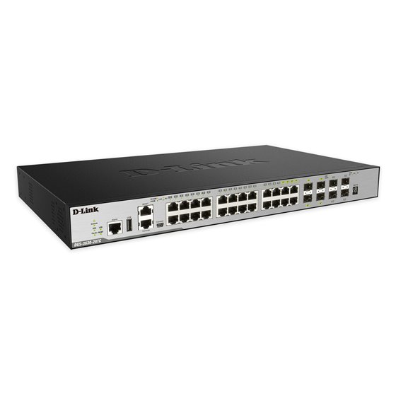 DGS-3630-28TC switch Gestionado L3 Gigabit Ethernet (10/100/1000) 1U Negro