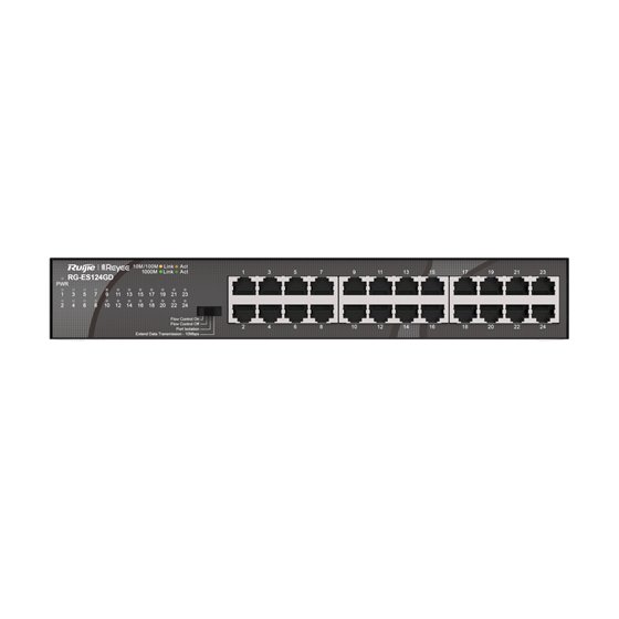 RG-ES124GD switch No administrado Gigabit Ethernet (10/100/1000) Negro