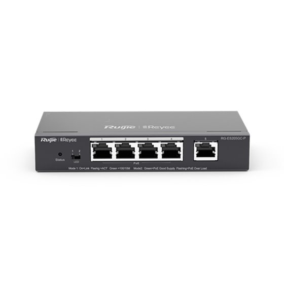 RG-ES205GC-P switch Gestionado L2 Gigabit Ethernet (10/100/1000) Energía sobre Ethernet (PoE)