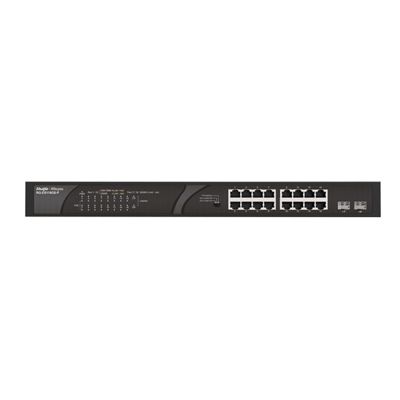 RG-ES118GS-P switch No administrado Gigabit Ethernet (10/100/1000) Energía sobre Ethernet (PoE) Negro