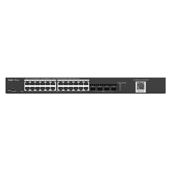 RG-NBS3100-24GT4SFP-P switch Gestionado L2 Gigabit Ethernet (10/100/1000) Energía sobre Ethernet (PoE) Negro