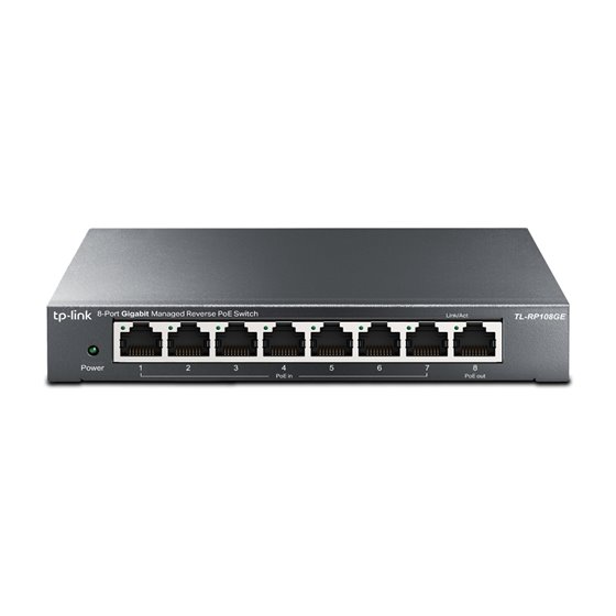 TL-RP108GE switch Gestionado L2 Gigabit Ethernet (10/100/1000) Energía sobre Ethernet (PoE) Negro