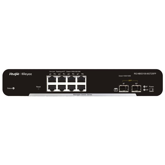 RG-NBS3100-8GT2SFP switch Gestionado L2 Gigabit Ethernet (10/100/1000) Negro