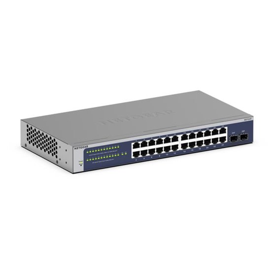 GS724Tv6 Gestionado L2+/L3 Gigabit Ethernet (10/100/1000) 1U Azul, Gris