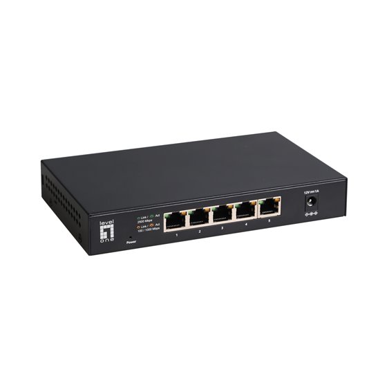 GEU-0525 switch No administrado 2.5G Ethernet (100/1000/2500) Negro