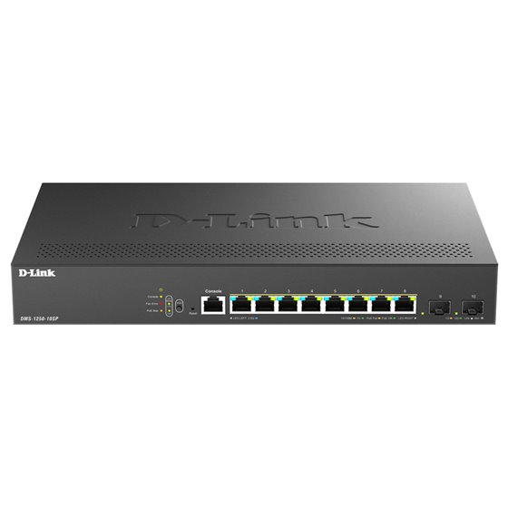 DMS-1250-10SP/E switch Gestionado 2.5G Ethernet (100/1000/2500) Energía sobre Ethernet (PoE) Negro