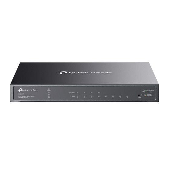 Omada TL-SG2008P Gestionado L2/L2+ Gigabit Ethernet (10/100/1000) Energía sobre Ethernet (PoE) Negro