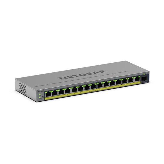 GS116EP Gestionado L2/L3 Gigabit Ethernet (10/100/1000) Energía sobre Ethernet (PoE) Gris