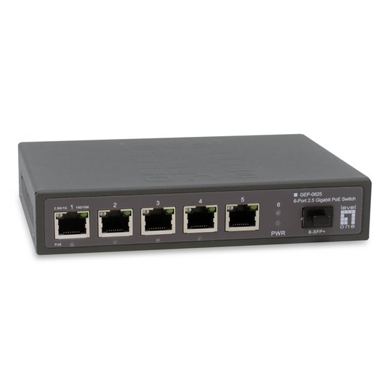 GEP-0625 switch No administrado 2.5G Ethernet (100/1000/2500) Energía sobre Ethernet (PoE) Negro