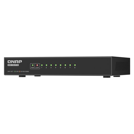 QSW-1108-8T-R2 switch No administrado 2.5G Ethernet (100/1000/2500) Escritorio Negro