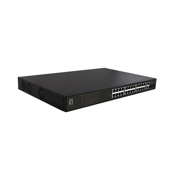 GEP-2821 switch No administrado Gigabit Ethernet (10/100/1000) Energía sobre Ethernet (PoE) 1U Negro