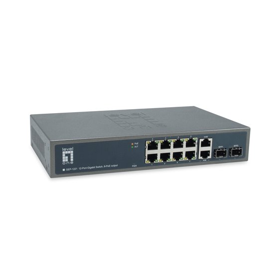 GEP-1221 switch No administrado Gigabit Ethernet (10/100/1000) Energía sobre Ethernet (PoE) Negro