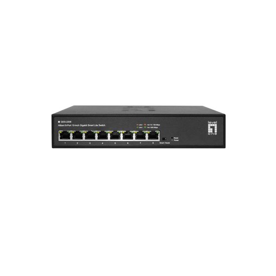GES-2208 switch Gestionado L2 Gigabit Ethernet (10/100/1000) Negro
