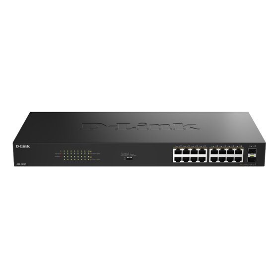 DGS-1018P No administrado Gigabit Ethernet (10/100/1000) Energía sobre Ethernet (PoE) Negro