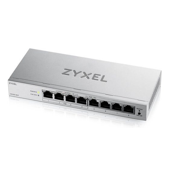 GS1200-8HPV3 Gestionado L2 Gigabit Ethernet (10/100/1000) Energía sobre Ethernet (PoE) Escritorio Gris