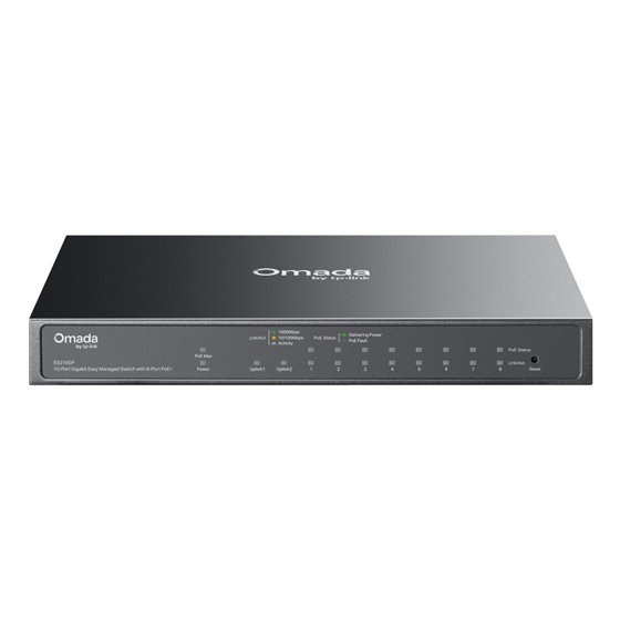 Omada ES210GP switch Gestionado L2 Gigabit Ethernet (10/100/1000) Energía sobre Ethernet (PoE) DIN rail Negro
