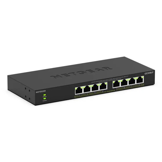 GS308LP No administrado Gigabit Ethernet (10/100/1000) Energía sobre Ethernet (PoE) Escritorio Negro