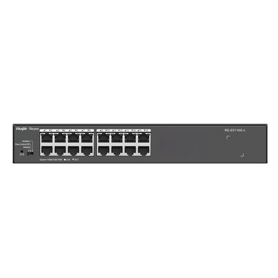 RG-ES116G-L switch No administrado L2 Gigabit Ethernet (10/100/1000) Negro