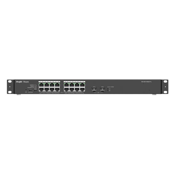 RG-ES118GS-P-L switch No administrado L2 Gigabit Ethernet (10/100/1000) Energía sobre Ethernet (PoE) Negro