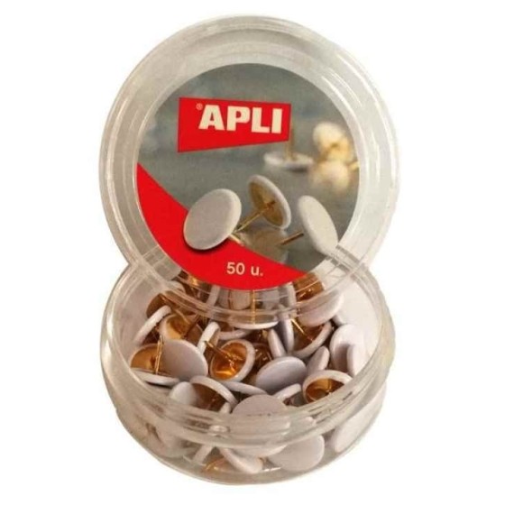 Chinchetas APLI Color Blanco Nº 2 Caja x50
