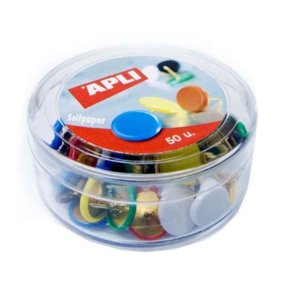 Chinchetas APLI Colores Mezclados Nº 2 Caja x50