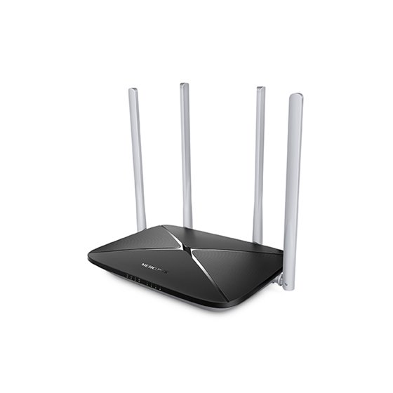 AC12 router inalámbrico Ethernet rápido Doble banda (2,4 GHz / 5 GHz) Negro