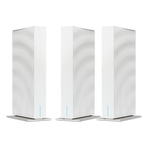 Wave 7, wifi 7 Mesh Router, EU plug, triple pack Dual-band (2.4GHz + 5GHz or 2.4GHz + 6GHz) Wi-Fi 7 (802.11be) 4