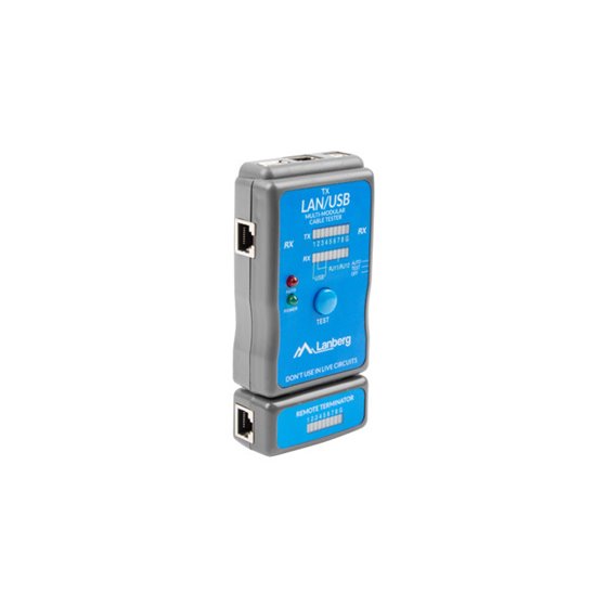 NT-0403 comprobador de cables de red Comprobador de alimentación PoE Azul