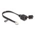 Cable RJ12 macho a RJ12 hembra con tapa protectora 20 cm negro