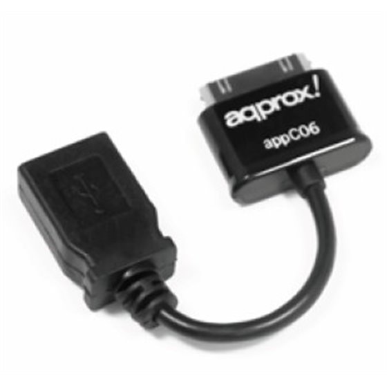 appC06 cable de teléfono móvil Negro USB A Apple 30-pin