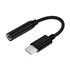 Conversor USB C a Audio 384KHz, USB C/M - jack 3.5/H, negro, 15 cm