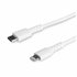 Cable Resistente USB-C a Lightning de 1 m Blanco - Cable de Sincronización y Carga USB Tipo C a Lightning con Fibra de Aramida R