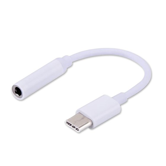 AK-35 mobile phone cable White 0.12 m USB C 3.5mm cable de teléfono móvil Blanco 0,12 m 3,5mm