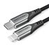 Cable USB 2.0 Tipo-C Lightning TACHF/ USB Tipo-C Macho - Lightning Macho/ 1m/ Gris