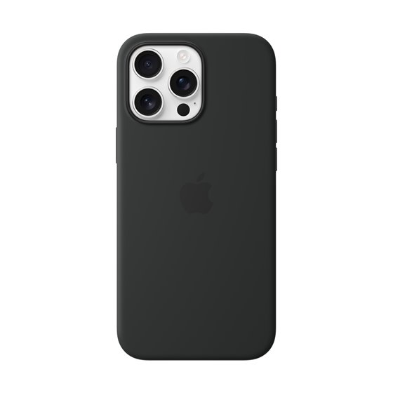 Funda de silicona con MagSafe para el iPhone 16 Pro Max - Negro