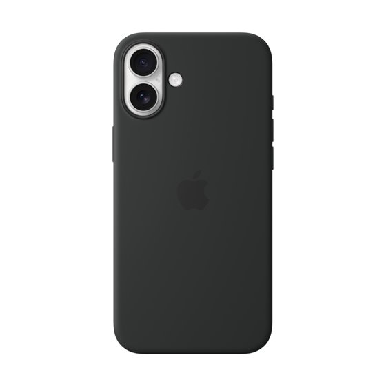 Funda de silicona con MagSafe para el iPhone 16 Plus - Negro