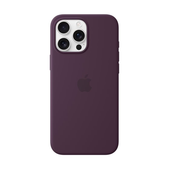 Funda de silicona con MagSafe para el iPhone 16 Pro Max - Ciruela
